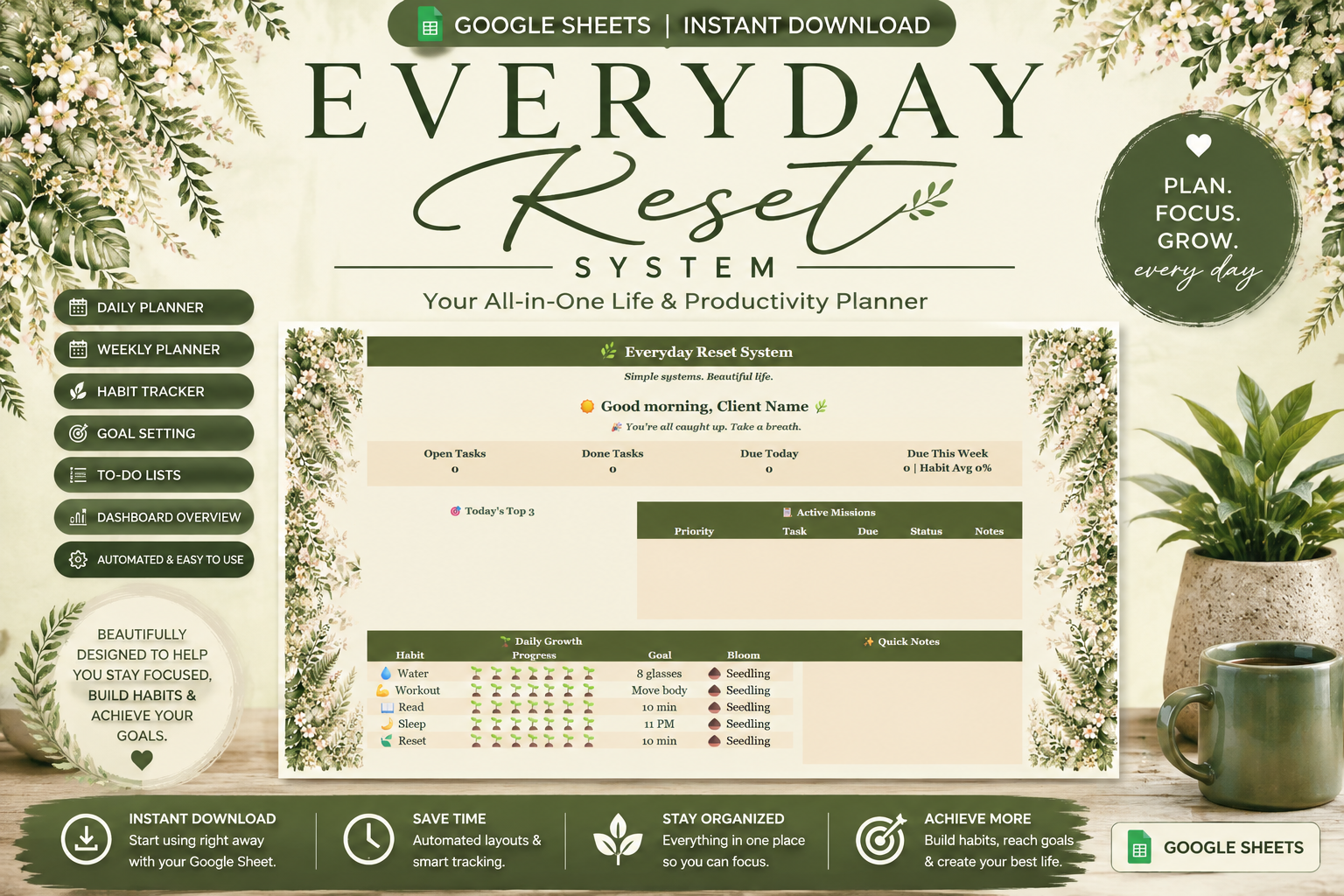 Everyday Reset System main display
